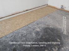 Hardwood floor installation, sanding and staining in Putney 2