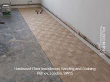 Hardwood floor installation, sanding and staining in Putney 4