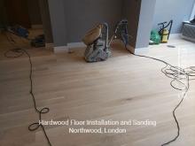 Hardwood floor installation and sanding in Northwood 2