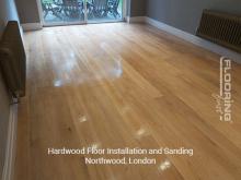 Hardwood floor installation and sanding in Northwood 6
