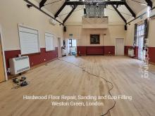 Hardwood floor repair, sanding and gap filling in Weston Green 3