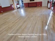 Hardwood floor repair, sanding and gap filling in Weston Green 5