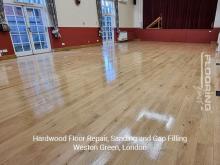 Hardwood floor repair, sanding and gap filling in Weston Green 7