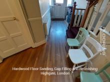 Hardwood floor sanding, gap filling and refinishing in Highgate 4