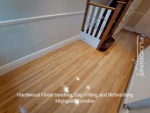 Hardwood floor sanding, gap filling and refinishing in Highgate 10