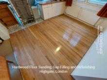 Hardwood floor sanding, gap filling and refinishing in Highgate 11