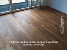 Hardwood sanding, buffing, lacquer & gap filling in Islington 3