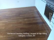 Hardwood sanding, buffing, lacquer & gap filling in Islington 5
