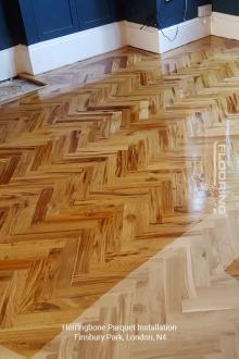 Herringbone parquet installation in Finsbury Park 3