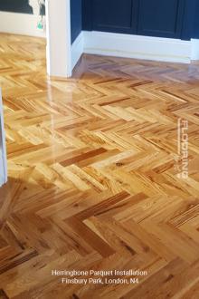 Herringbone parquet installation in Finsbury Park 4