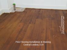 Installation and staining of pine flooring in Central London