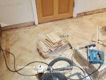 Installation of a natural oak parquet flooring in Dagenham 2