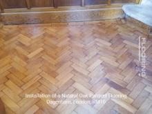 Installation of a natural oak parquet flooring in Dagenham 5