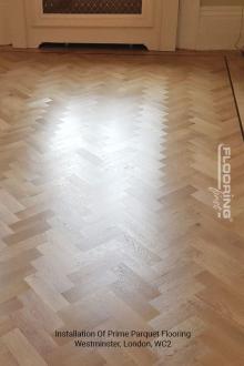 Installation of prime parquet flooring in Westminster 3