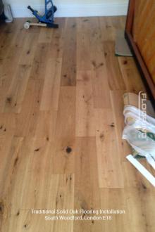Installation of traditional solid oak flooring in Woodford 3