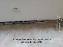 Lacquered engineered flooring installation in Uxbridge