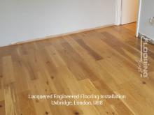 Lacquered engineered flooring installation in Uxbridge 2