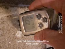 Laying oak engineered wood floor in North London 1