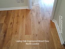 Laying oak engineered wood floor in North London 2