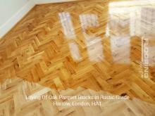 Laying of oak parquet blocks in rustic grade in Harrow 4