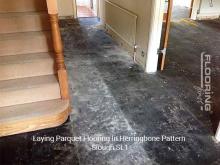 Laying parquet flooring in herringbone pattern in Slough 1