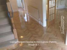 Laying parquet flooring in herringbone pattern in Slough 8