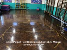 Malmesbury Primary School - parquet restoration in Morden 3