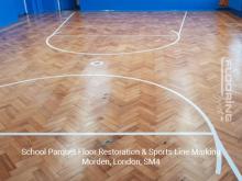 Malmesbury Primary School - parquet restoration in Morden 7