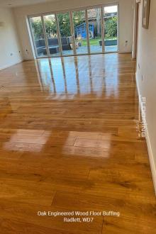 Oak Engineered Wood Floor Buffing in Radlett, WD7 - 3