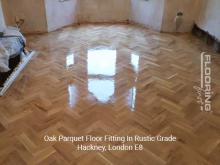 Oak parquet floor fitting In rustic grade in Hackney 5