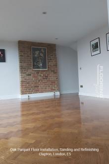 Oak parquet floor installation, sanding and refinishing in Clapton, E5 13