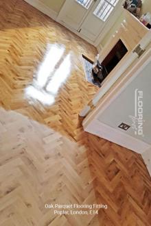 Oak parquet flooring fitting in Poplar 3