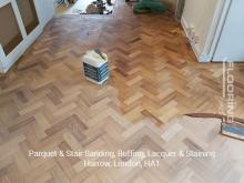 Parquet & stairs sanding, buffing, lacquer & staining in Harrow 5