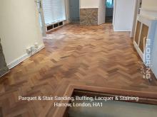 Parquet & stairs sanding, buffing, lacquer & staining in Harrow 8