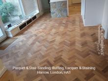 Parquet & stairs sanding, buffing, lacquer & staining in Harrow 10