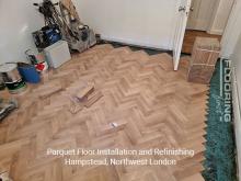 Parquet Floor Installation and Refinishing in Hampstead, Northwest London 6