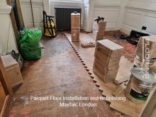 Parquet floor installation and refinishing in Mayfair 3