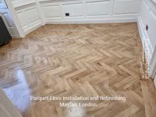Parquet floor installation and refinishing in Mayfair 9