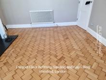 Parquet floor refitting, sanding and gap filling in Romford 4