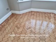 Parquet floor refitting, sanding and gap filling in Romford 5