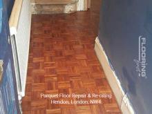 Parquet floor repair & re-oiling in Hendon