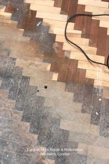 Parquet floor repair & restoration in Woolwich 5