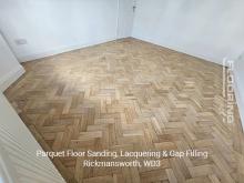 Parquet floor sanding, lacquering & gap filling in Rickmansworth 4