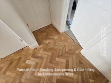 Parquet floor sanding, lacquering & gap filling in Rickmansworth 5