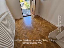 Parquet floor sanding, lacquering & gap filling in Rickmansworth 6