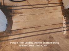 Parquet floor sanding, staining and refinishing in Golders Green 1