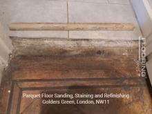 Parquet floor sanding, staining and refinishing in Golders Green 2