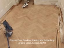 Parquet floor sanding, staining and refinishing in Golders Green 4