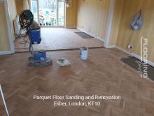 Parquet floor sanding and renovation in Esher