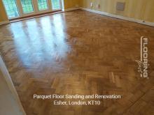Parquet floor sanding and renovation in Esher 7